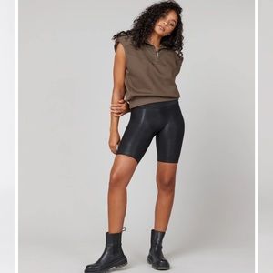 Spanx Faux Leather Bike Short